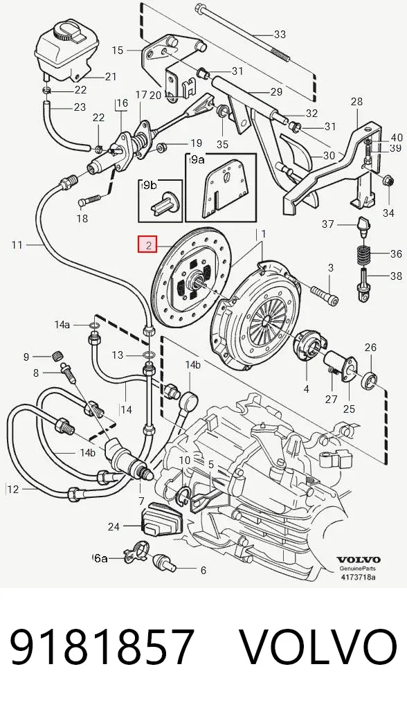 Диск сцепления 9181857 Volvo