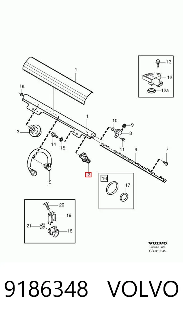 Топливные форсунки 9186348 Volvo