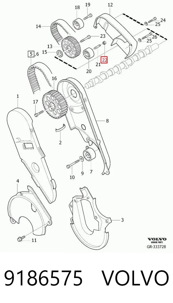 Комплект ГРМ 9186575 Volvo