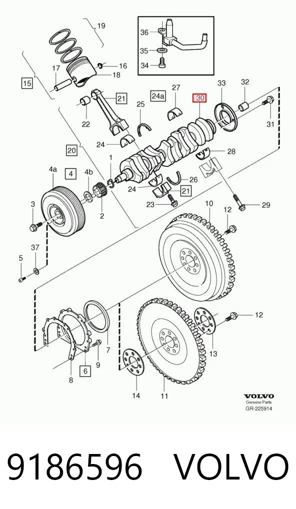 Коленвал 9186596 Volvo