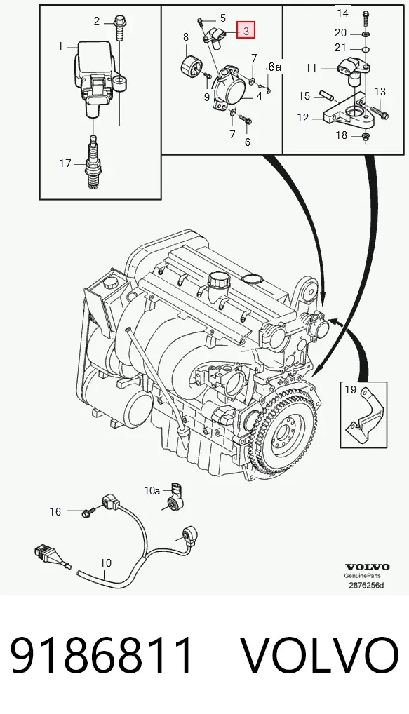 Датчик распредвала 9186811 Volvo