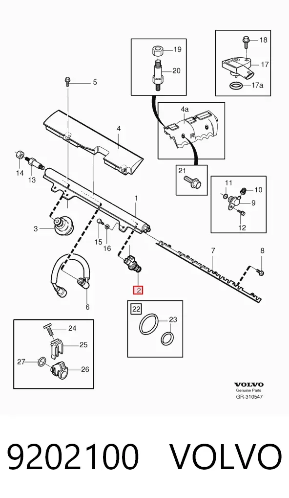 Топливные форсунки 9202100 Volvo