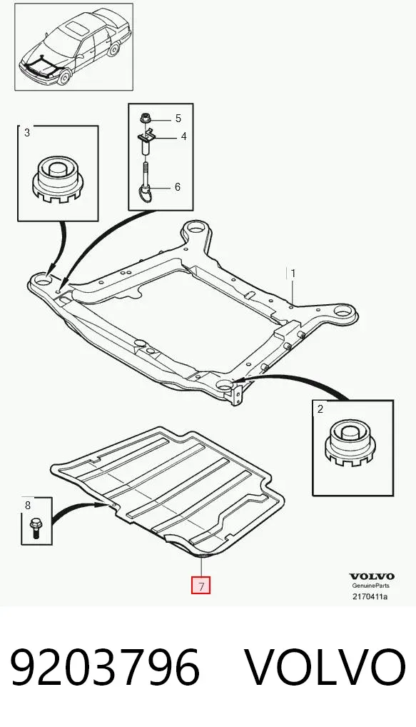 Шумоизоляция капота 9203796 Volvo