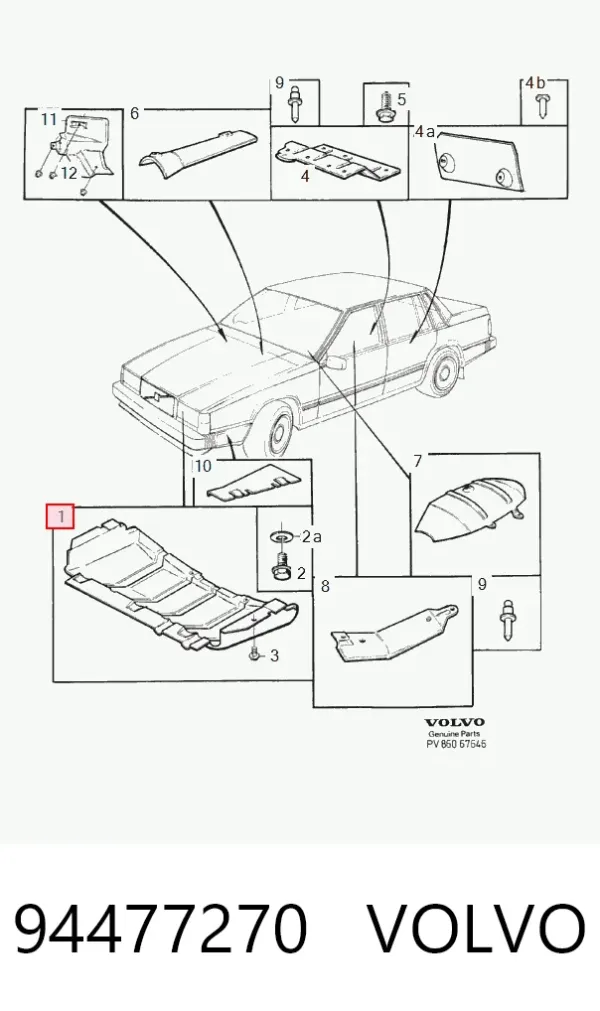 Защита двигателя 94477270 Volvo