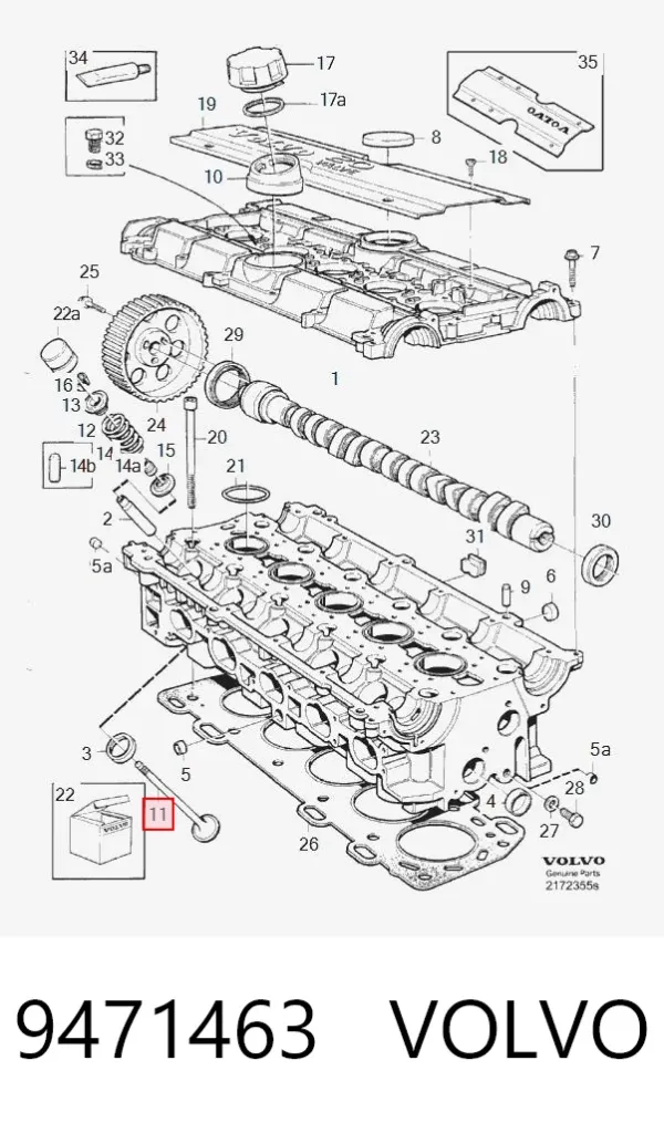 Выпускной клапан 9471463 Volvo