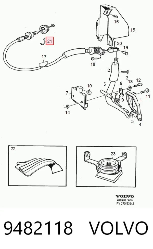 Хомут пластиковый универсальный 9482118 Volvo