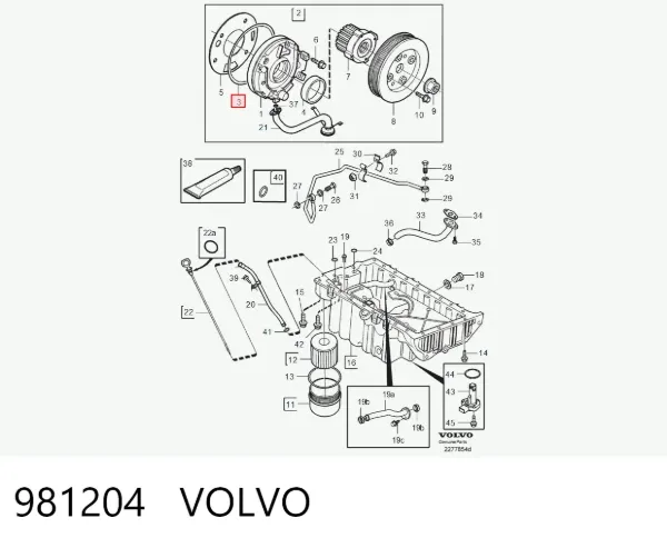 Прокладка масляного насоса 981204 Volvo