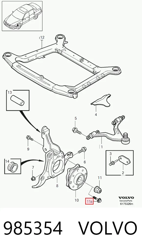 Правая полуось 985354 Volvo