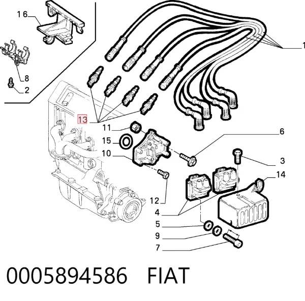 Свечи зажигания 0005894586 Fiat/Alfa/Lancia