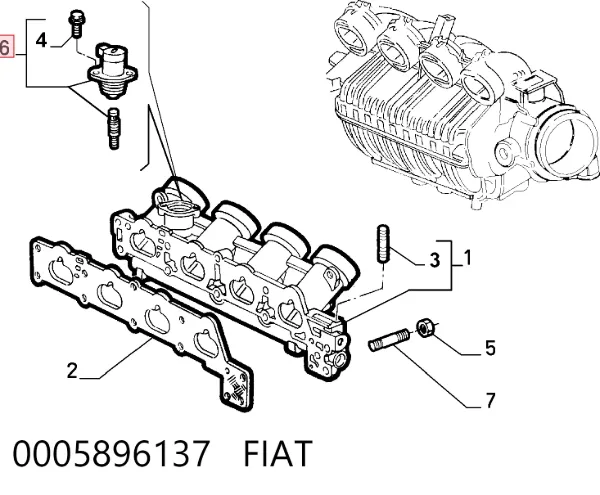 Датчик абсолютного давления 0005896137 Fiat/Alfa/Lancia