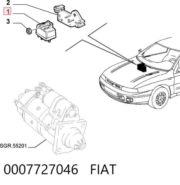 Реле свечей накала 0007727046 Fiat/Alfa/Lancia