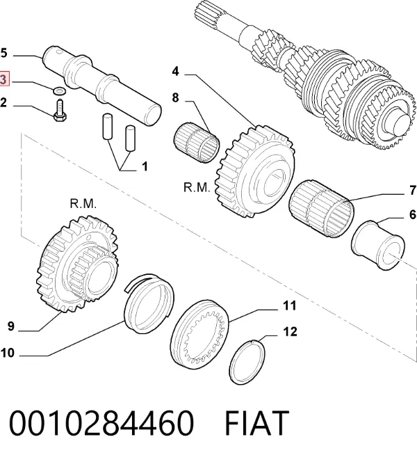 Уплотнительное кольцо, универсальное 0010284460 Fiat/Alfa/Lancia