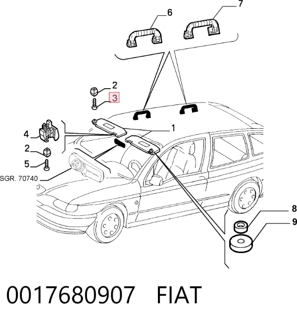  0017680907 Fiat/Alfa/Lancia