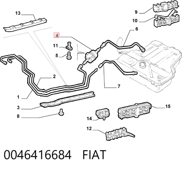Топливный фильтр 0046416684 Fiat/Alfa/Lancia