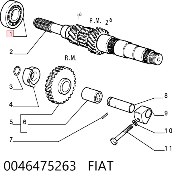 Подшипник первичного вала КПП 0046475263 Fiat/Alfa/Lancia