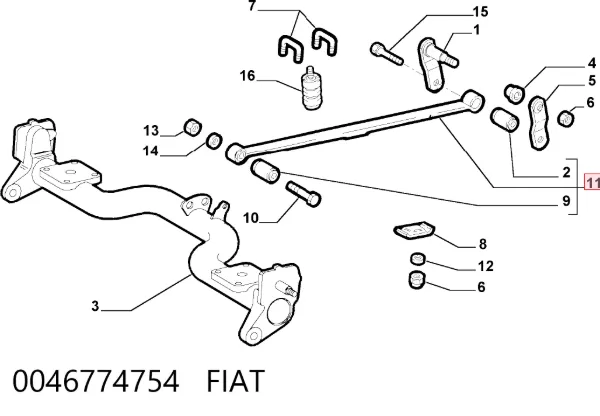 Рессора задняя 0046774754 Fiat/Alfa/Lancia