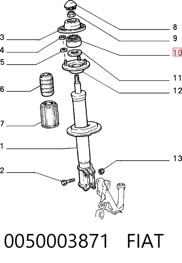 Опора переднего амортизатора 0050003871 Fiat/Alfa/Lancia
