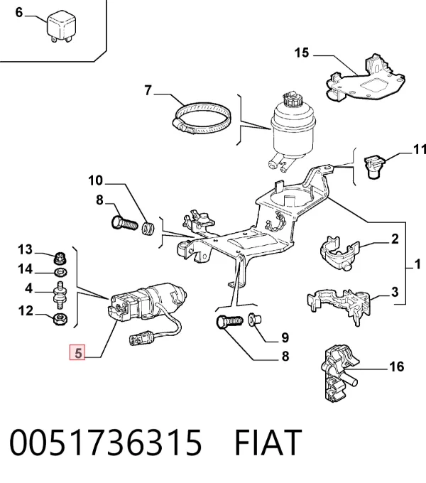 Насос блока переключения передач 0051736315 Fiat/Alfa/Lancia