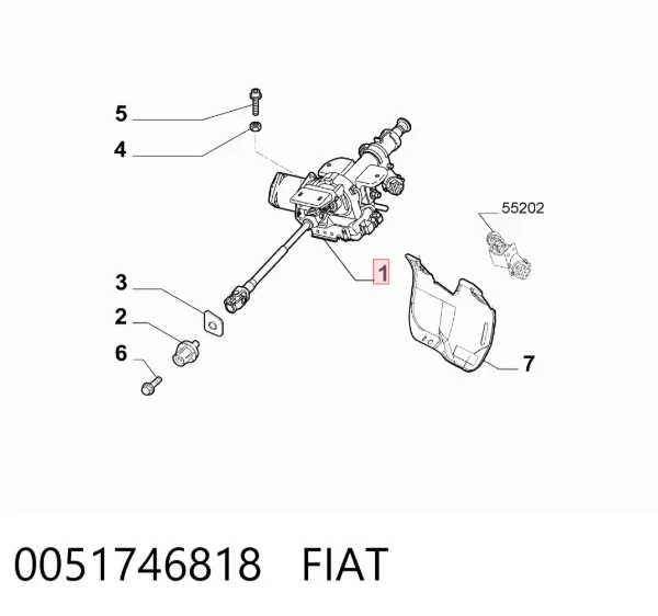 Рулевая колонка 0051746818 Fiat/Alfa/Lancia