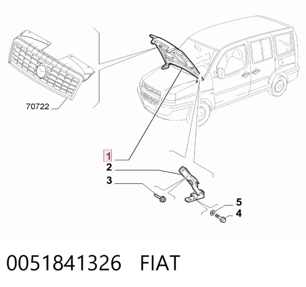 Капот Fiat Doblo I