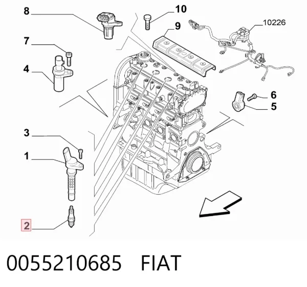Свечи зажигания 0055210685 Fiat/Alfa/Lancia