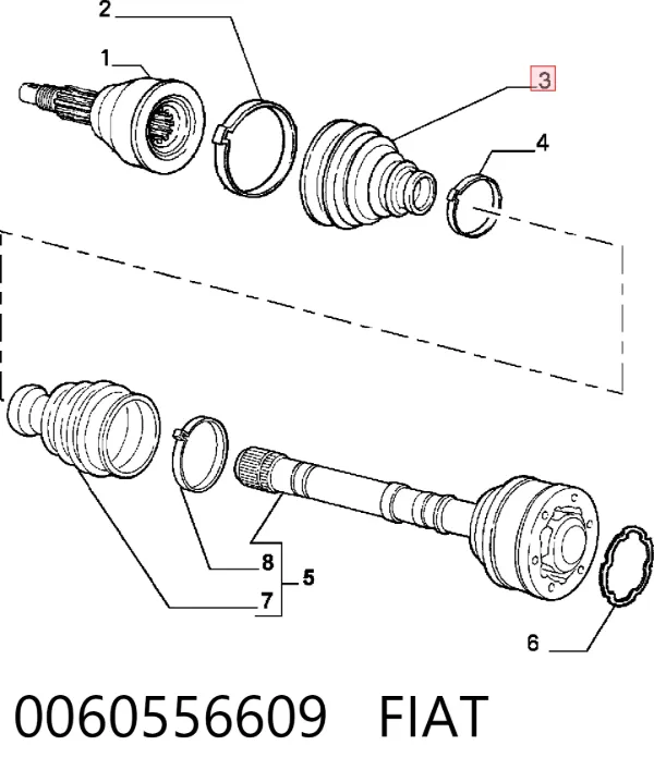 Пыльник ШРУСа наружный 0060556609 Fiat/Alfa/Lancia