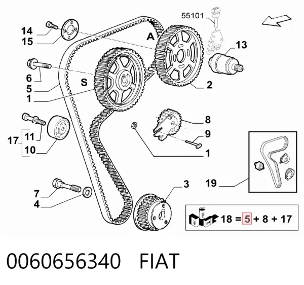 Ремень ГРМ 0060656340 Fiat/Alfa/Lancia