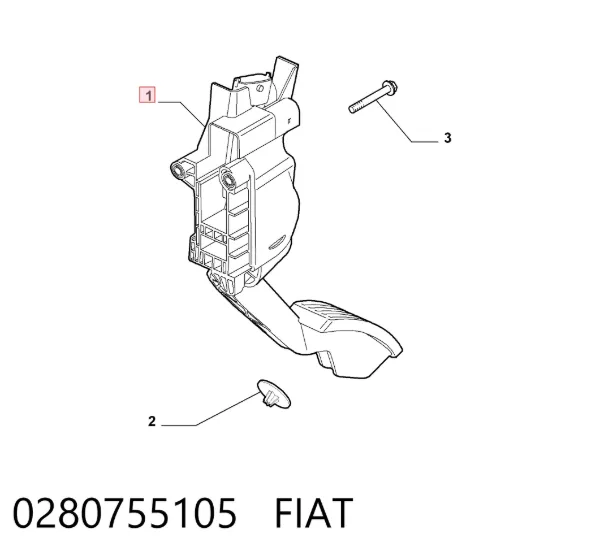 Педаль газа 51801577 Peugeot/Citroen
