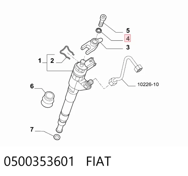 Шайба болта форсунки 504286911 Iveco