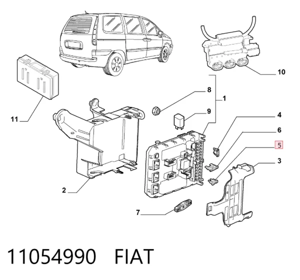 Предохранители 11054990 Fiat/Alfa/Lancia