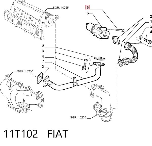 Клапан ЕГР 11T102 Fiat/Alfa/Lancia