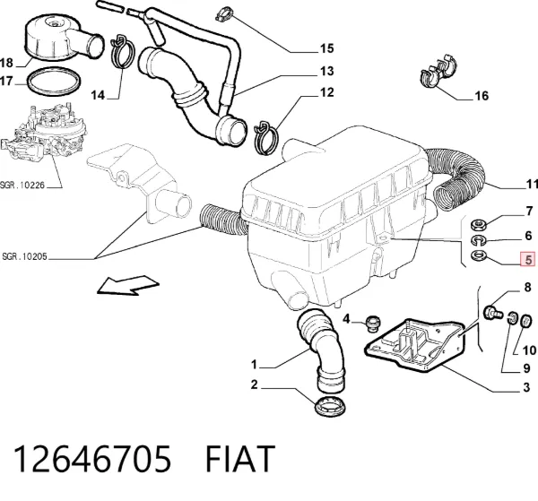 Шайба форсунки 12646705 Fiat/Alfa/Lancia