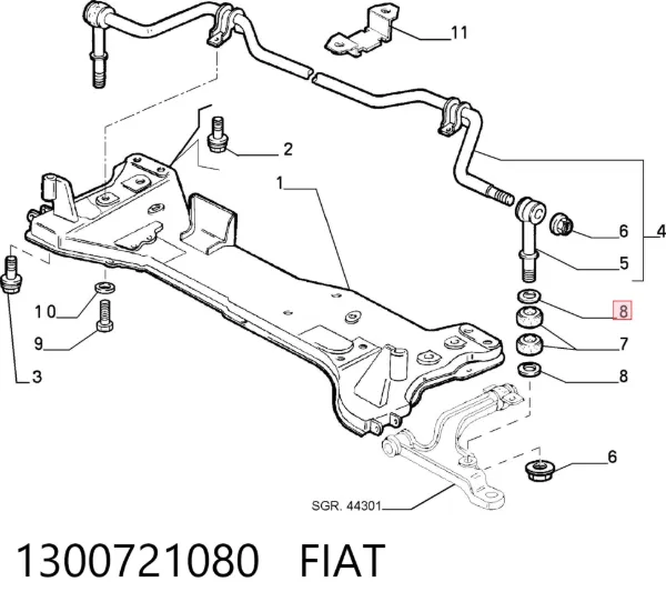  1300721080 Fiat/Alfa/Lancia