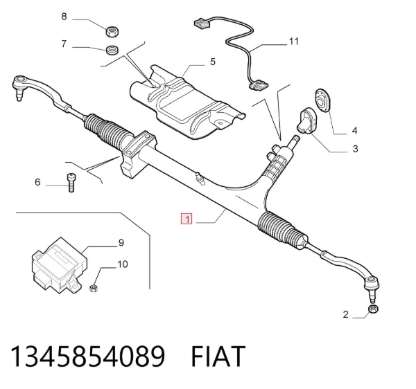 Рулевая рейка 1345854089 Fiat/Alfa/Lancia