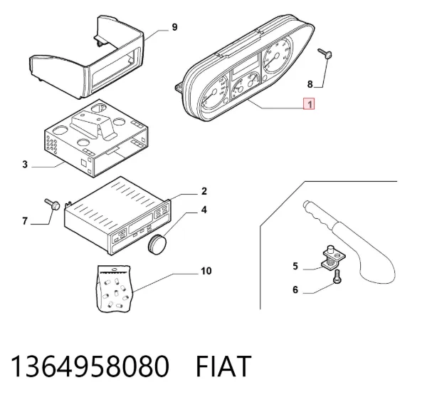 Панель приборов 1364958080 Fiat/Alfa/Lancia