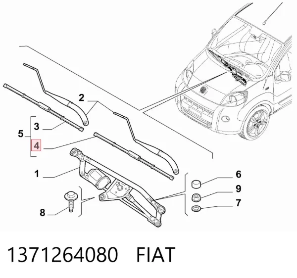 Щетки стеклоочистителя 1371264080 Fiat/Alfa/Lancia