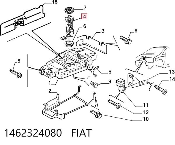 Датчик уровня топлива 1462324080 Fiat/Alfa/Lancia