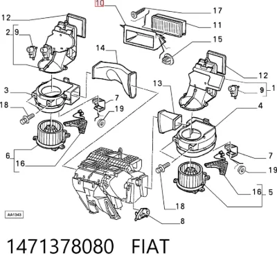 Рамка фильтра салона FIAT 1471378080