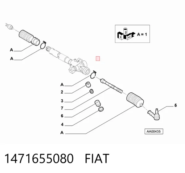 Рулевой наконечник 1471655080 Fiat/Alfa/Lancia