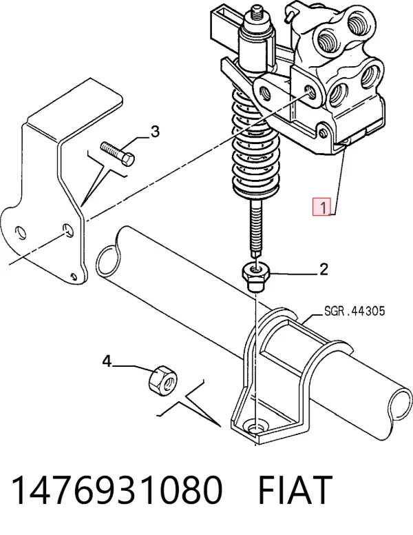 Регулятор давления тормозов 1476931080 Fiat/Alfa/Lancia