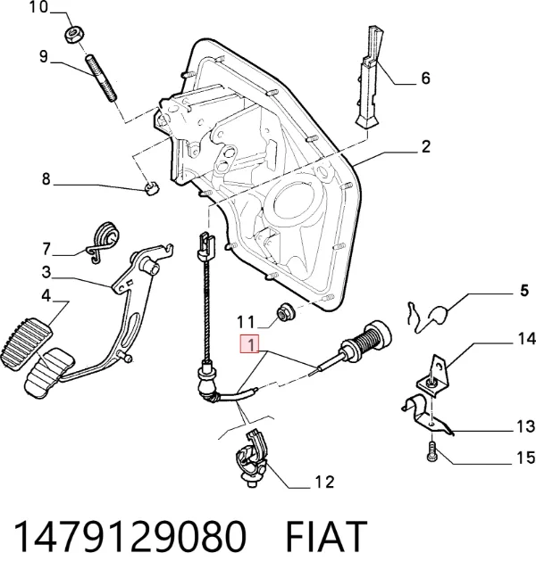 Трос сцепления 1479129080 Fiat/Alfa/Lancia