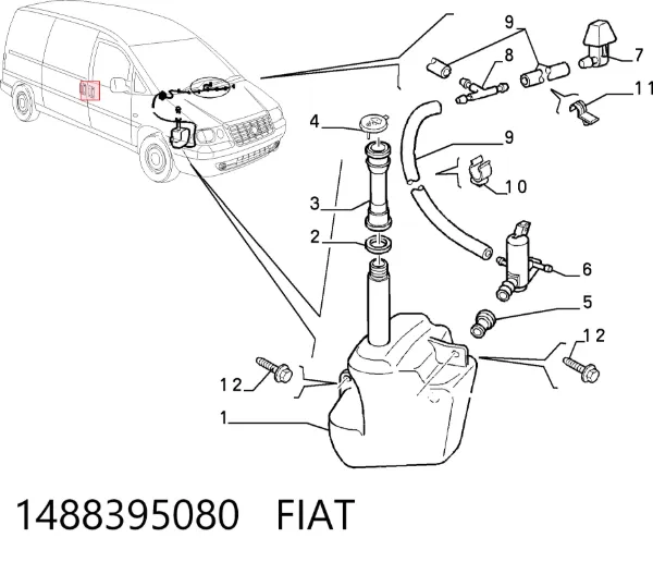 Бачок омывателя Citroen Jumpy I