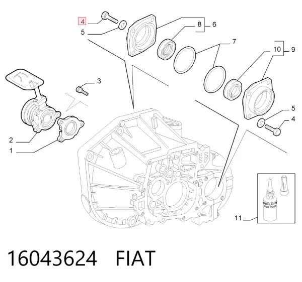 Турбина 16043624 Fiat/Alfa/Lancia