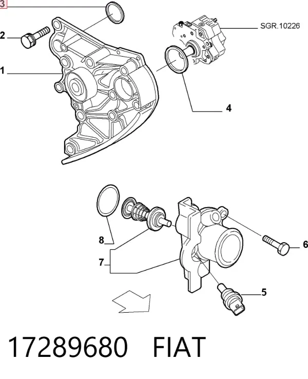 Уплотнительное кольцо, универсальное 17289680 Fiat/Alfa/Lancia