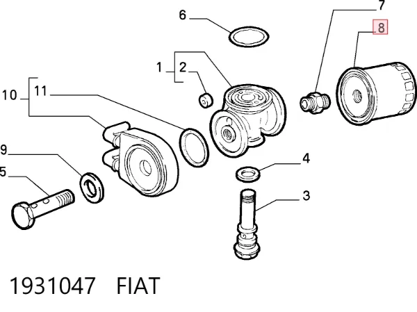 Масляный фильтр 1931047 Fiat/Alfa/Lancia