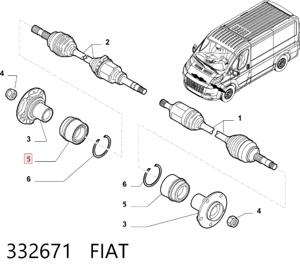 Подшипник ступицы 332671 Fiat/Alfa/Lancia