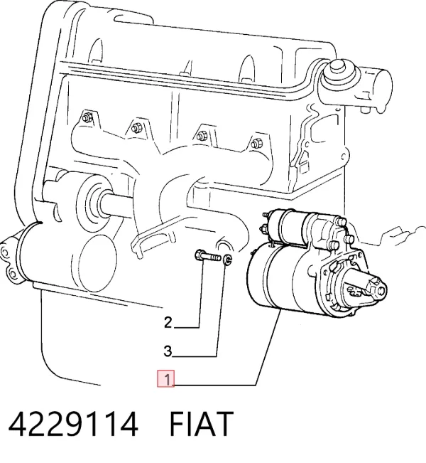 Стартер 4229114 Fiat/Alfa/Lancia