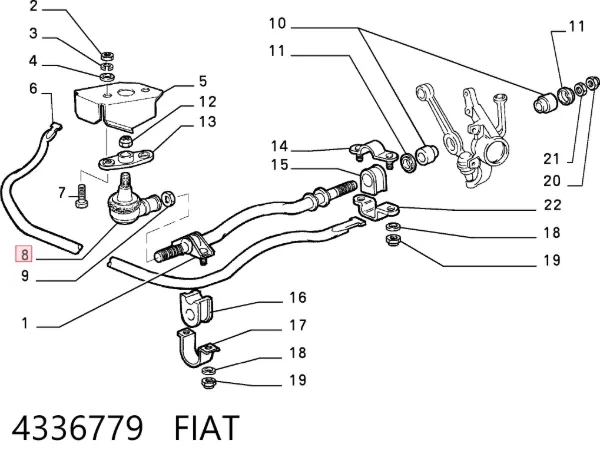 Рулевой наконечник 4336779 Fiat/Alfa/Lancia
