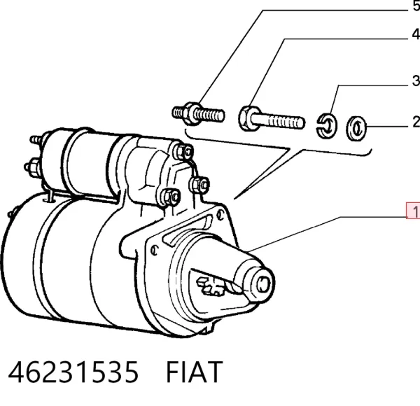 Стартер 46231535 Fiat/Alfa/Lancia