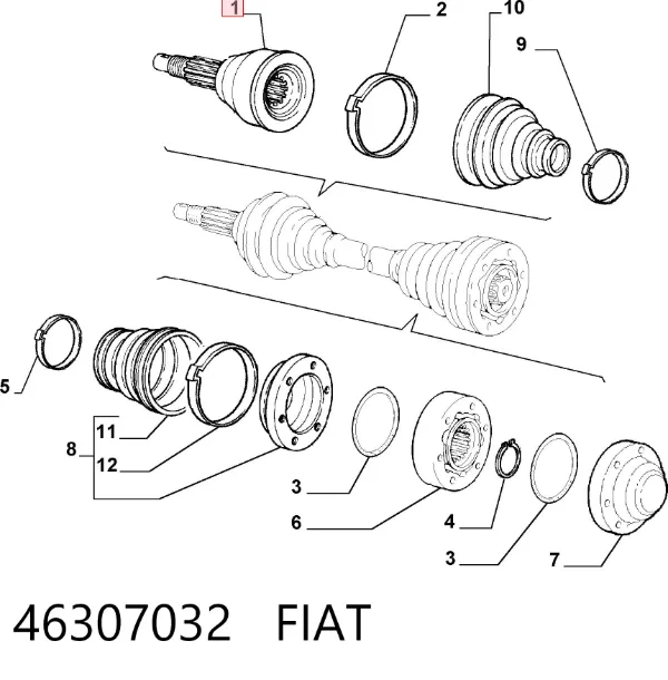 ШРУС наружный передний 46307032 Fiat/Alfa/Lancia